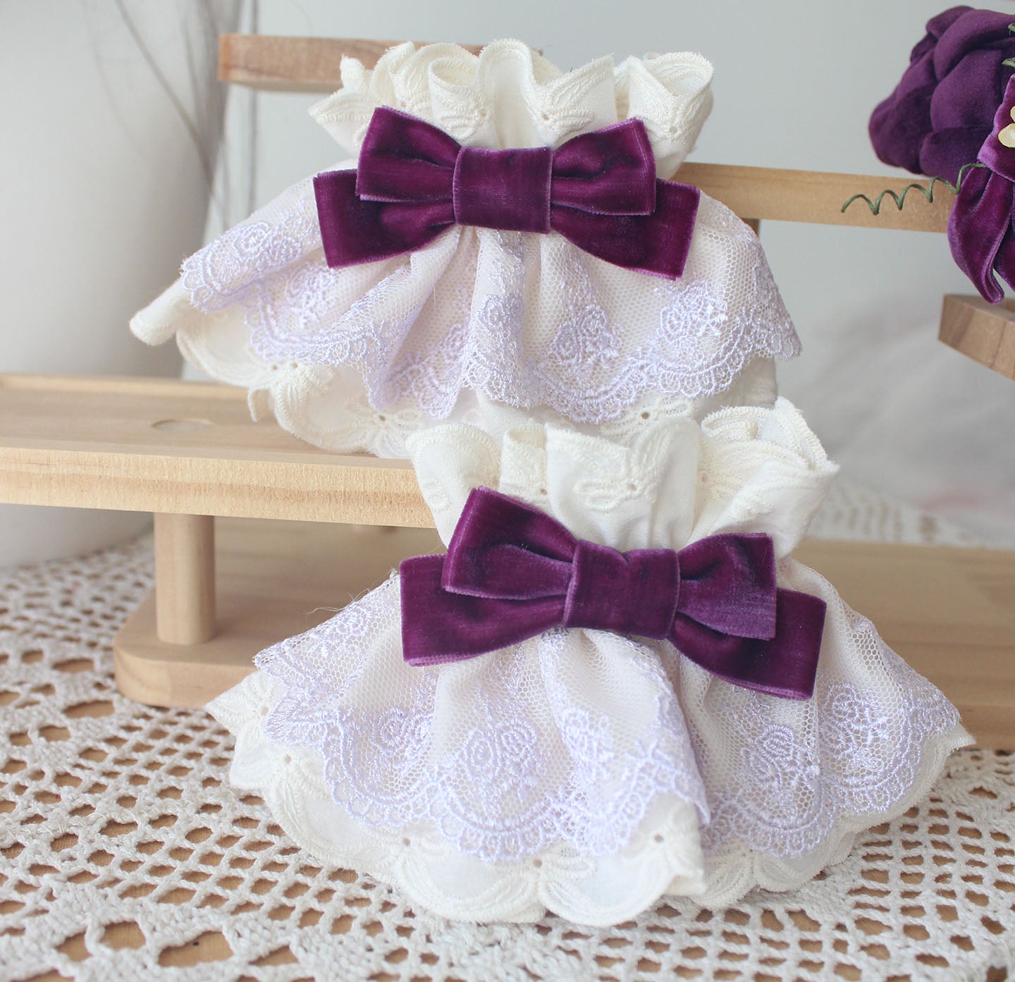 Lolita Purple Grape Theme Mini Hat Hair Clip LE1001