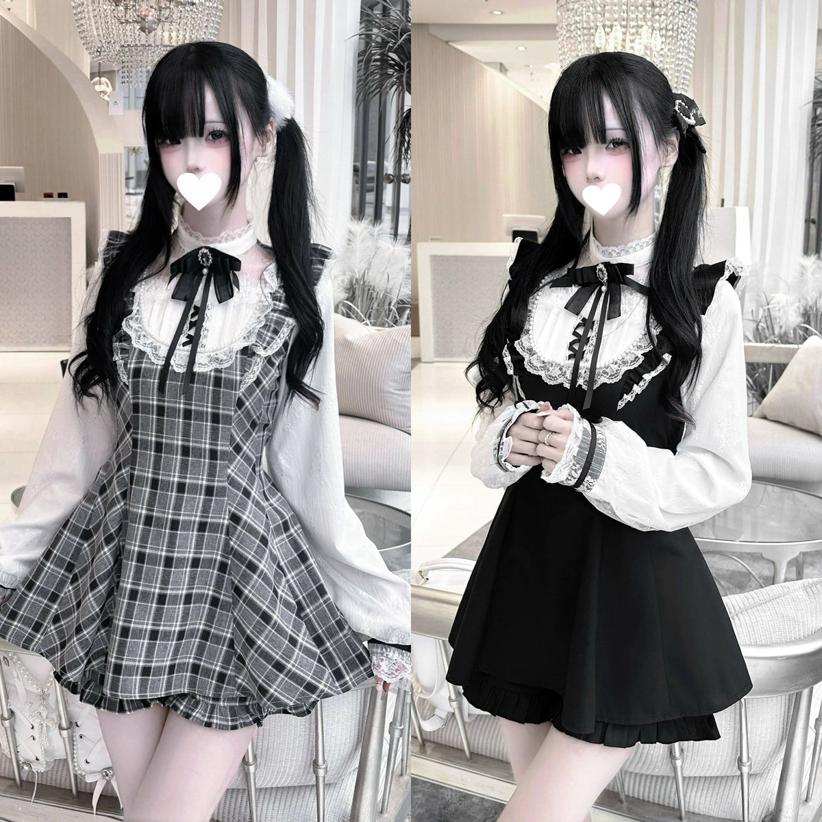 Genuine design long-sleeve, sleeves, lace set pearl with bow, with short sleeve