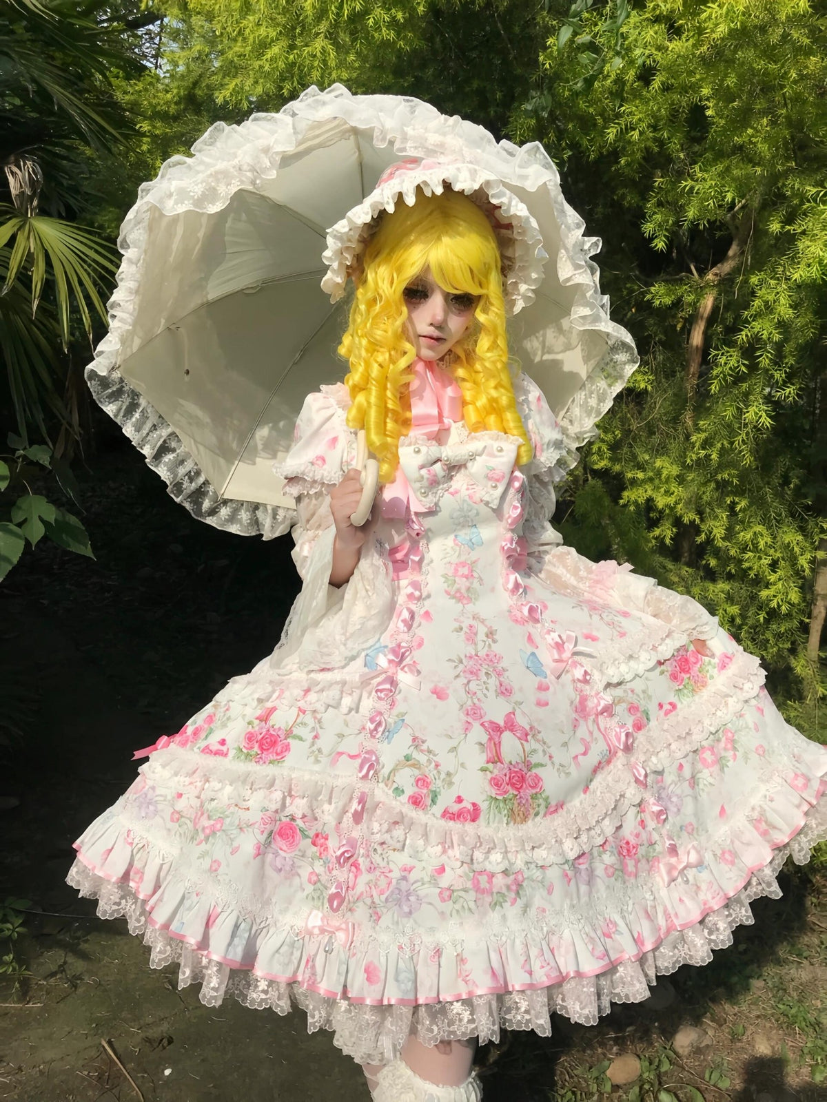 Flower Wall Eternal Vow Classic Sweet Lolita Dress - LolitaEra