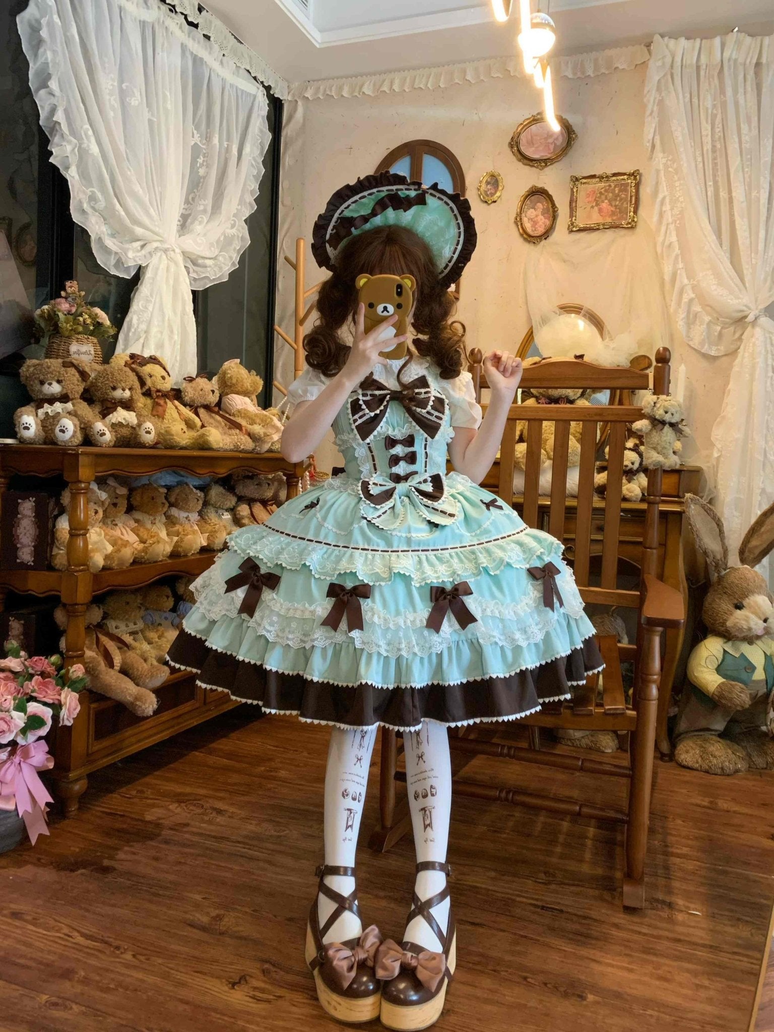 Fondant Cake Lolita Chocolate JSK Dress - LolitaEraChocolate JSKSFondant Cake Lolita Chocolate JSK Dress