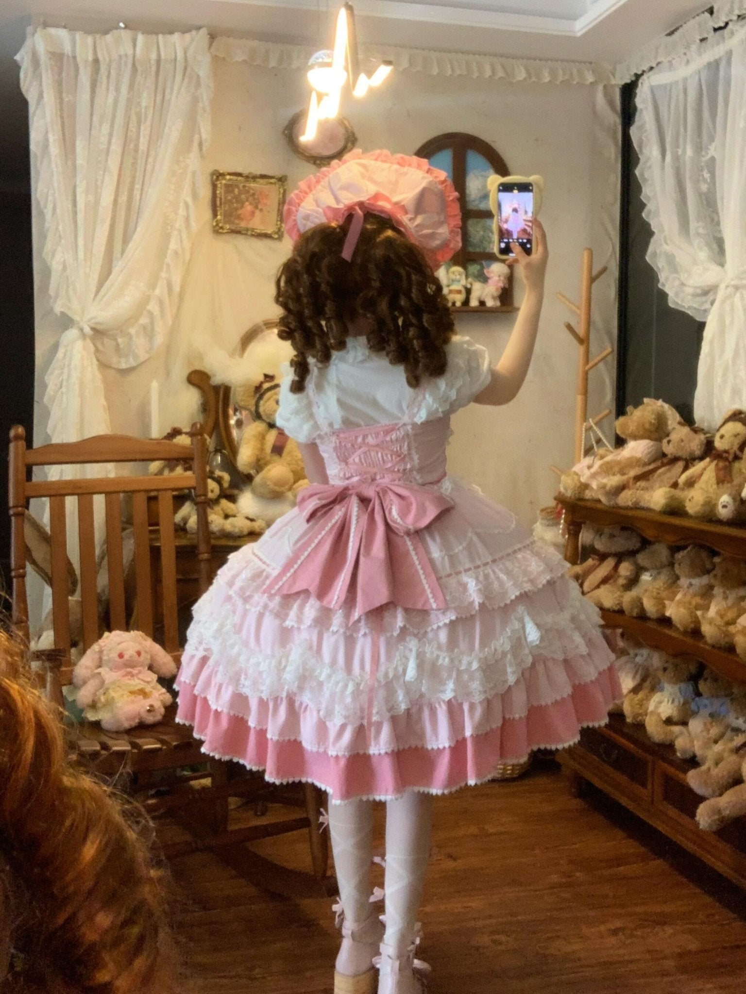 Fondant Cake Lolita Pink JSK Dress - LolitaEraPink JSKSFondant Cake Lolita Pink JSK Dress
