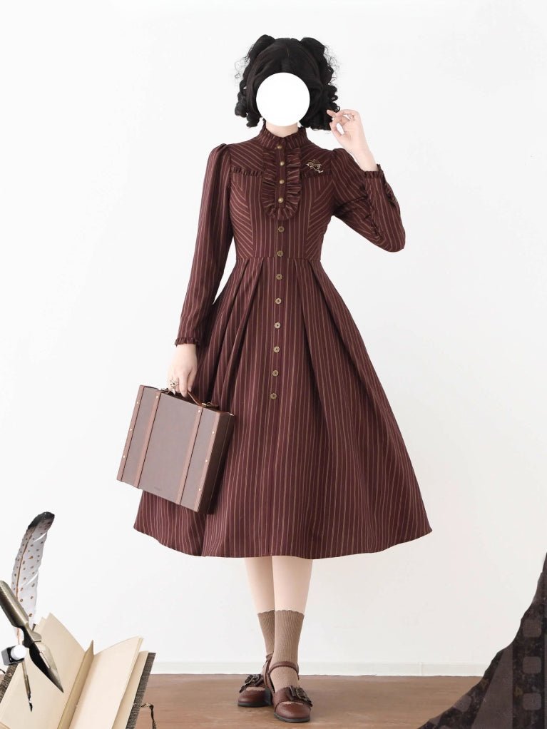 Forest Castle Vintage Dark Red Dress 1275 - LolitaEraBlack VestSForest Castle Vintage Dark Red Dress 1275