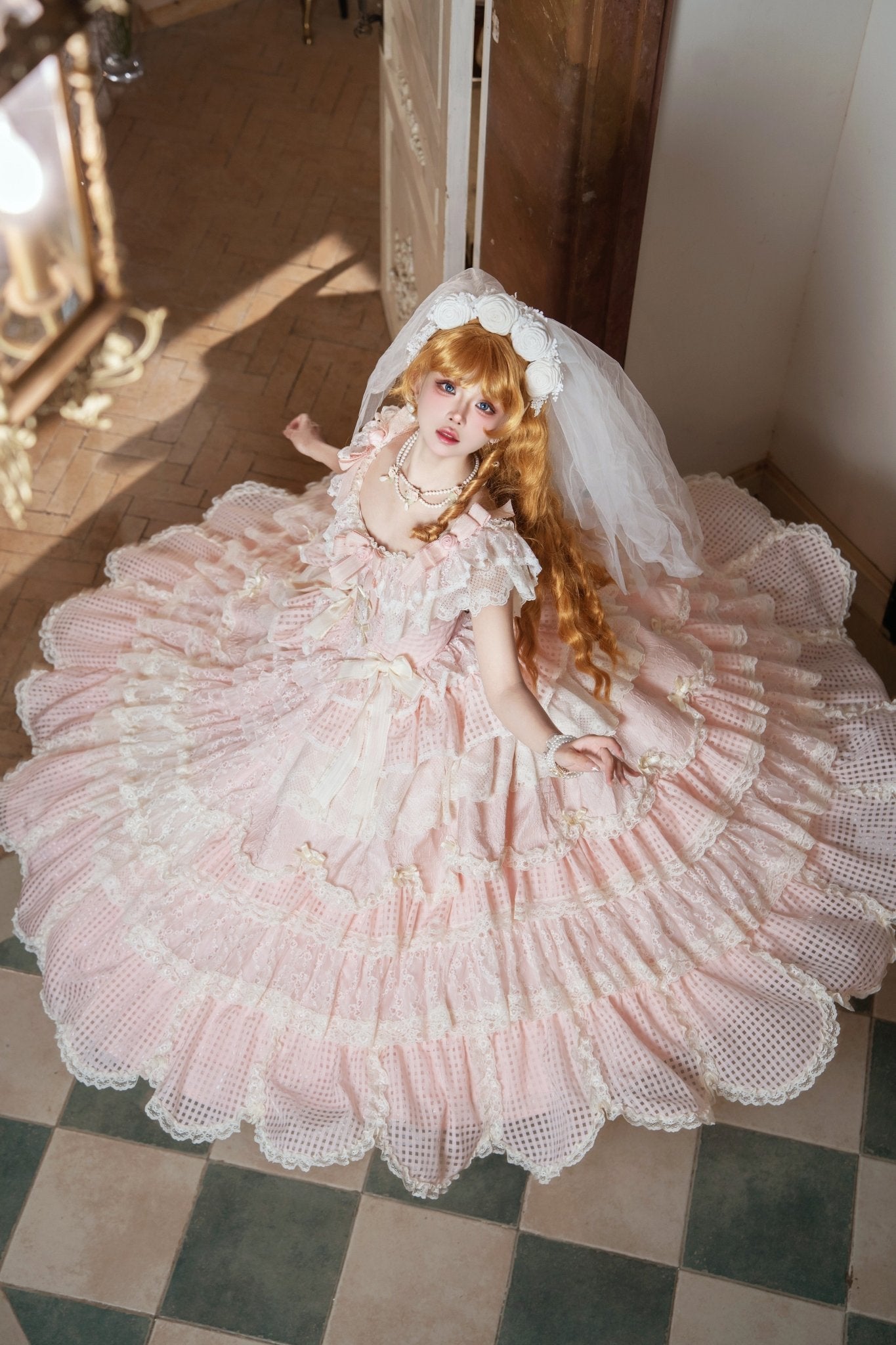 Frosted Starlight Elegant Bridal Sweet Lolita JSK Dress - LolitaEra