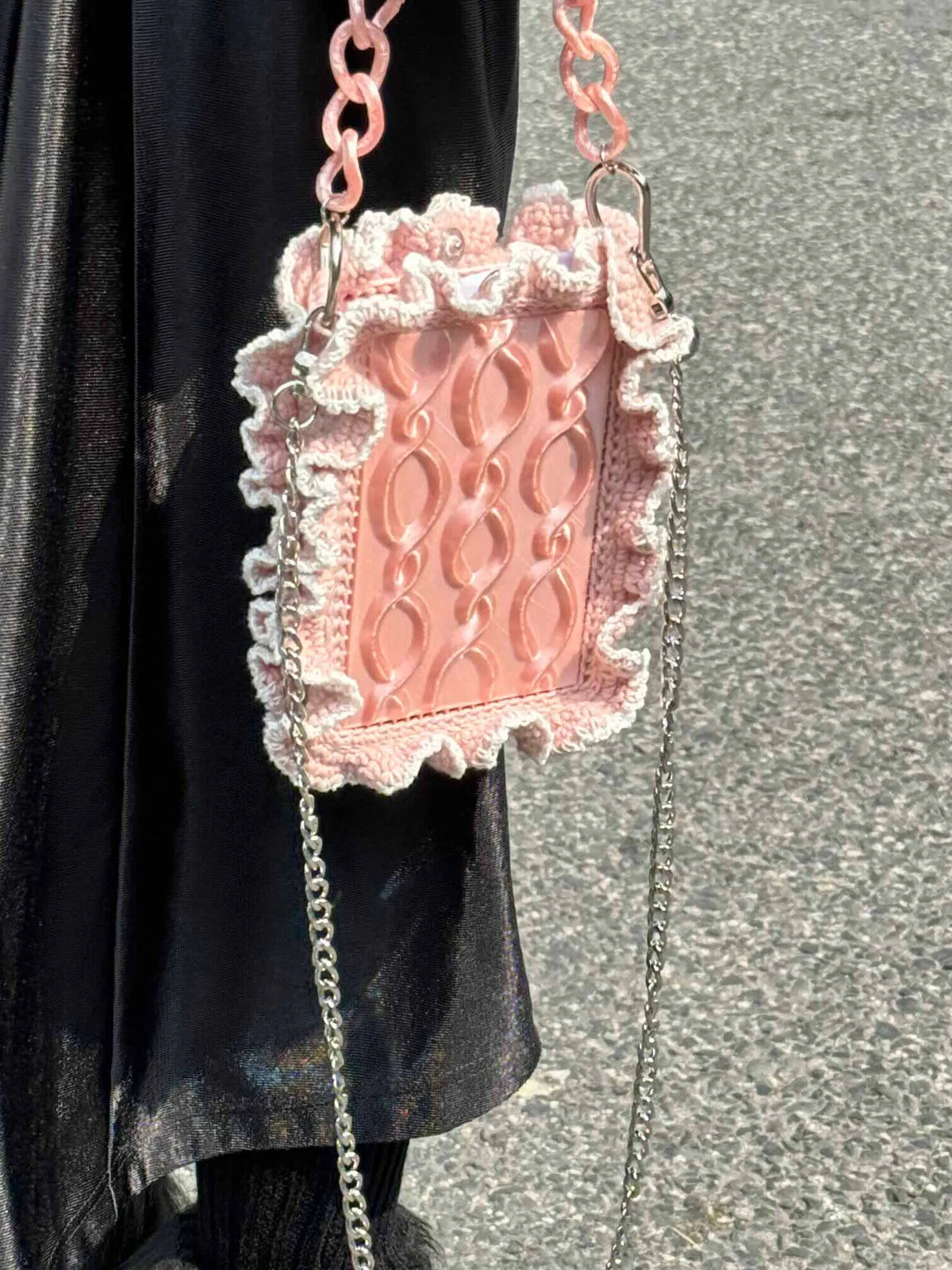 Genuine design trend bag, with snowflakes, trend of season