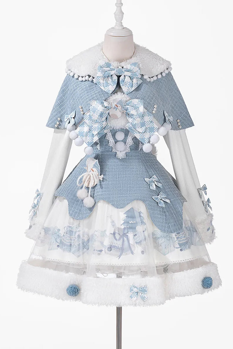 Genuine long-sleeve, slip dress, cute trench coat, Lolita style