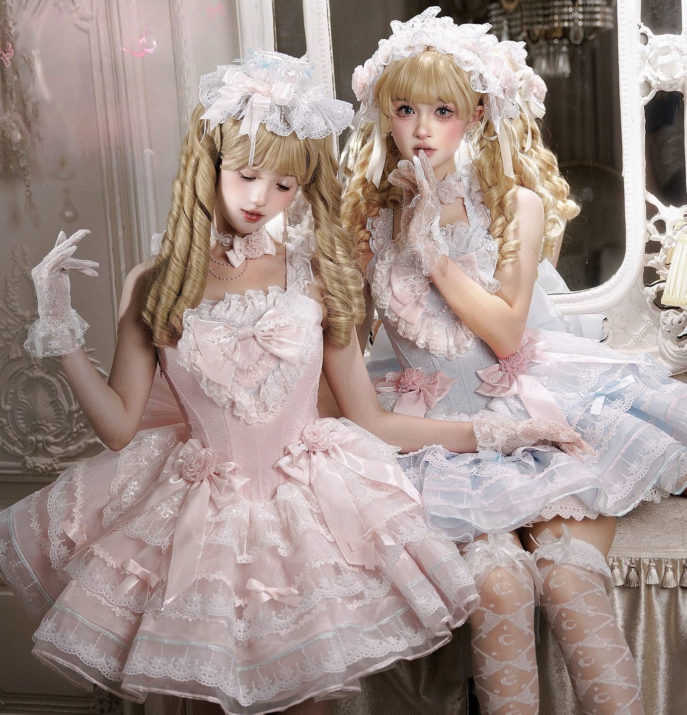Glass Isle Balletcore Elegant Blue JSK Tiered Dress - LolitaEraBlue JSKSGlass Isle Balletcore Elegant Blue JSK Tiered Dress
