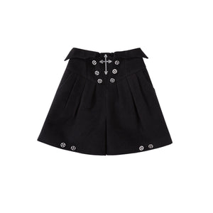 Gothic Bat Cape Shota Knight Prince Set - LolitaEraShortsSBlackGothic Bat Cape Shota Knight Prince Set