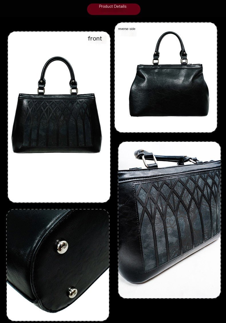Gothic Dark Large Capacity Tote Laptop Bag 1218 - LolitaEraBlack SetGothic Dark Large Capacity Tote Laptop Bag 1218