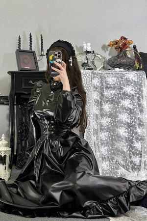 Gothic Dark Maid Bodysuit - LolitaEraBlackSGothic Dark Maid Bodysuit