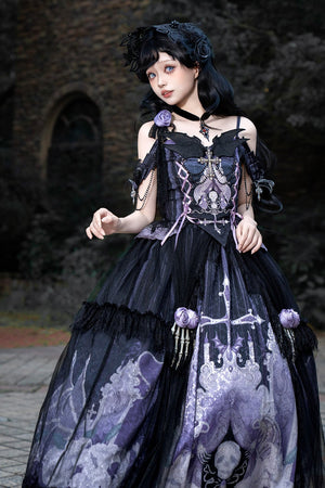 Gothic Ghost Classic Lolita Set LE1138 - LolitaEraSetSGothic Ghost Classic Lolita Set LE1138