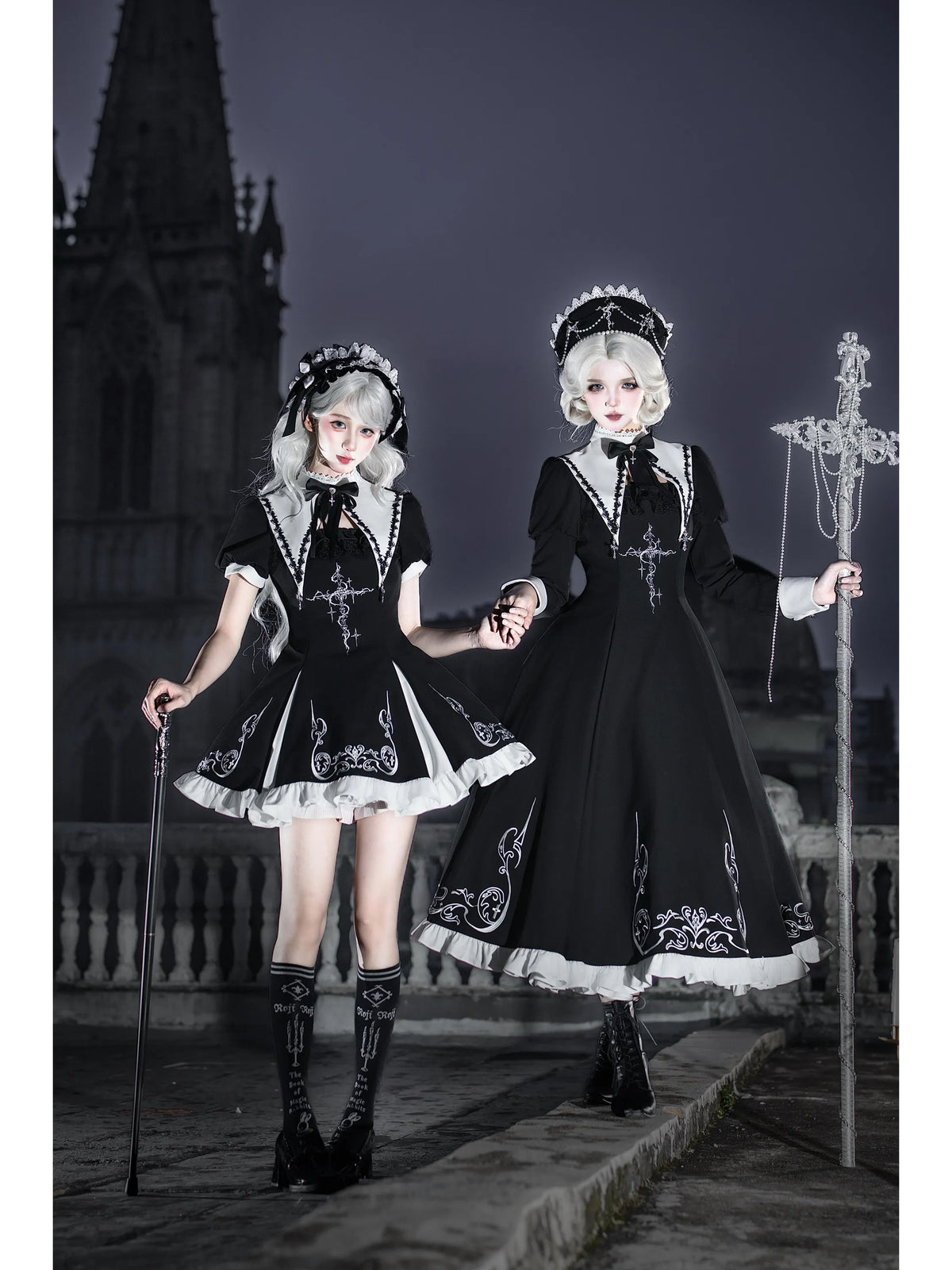 Balance Payment【Twilight Judgment】Gothic Lolita Dream Magic Box Black Elegant TR Embroidery Dress