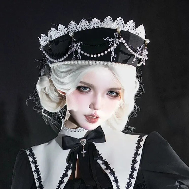 Balance Payment【Twilight Judgment】Gothic Lolita Dream Magic Box Black Elegant TR Embroidery Dress