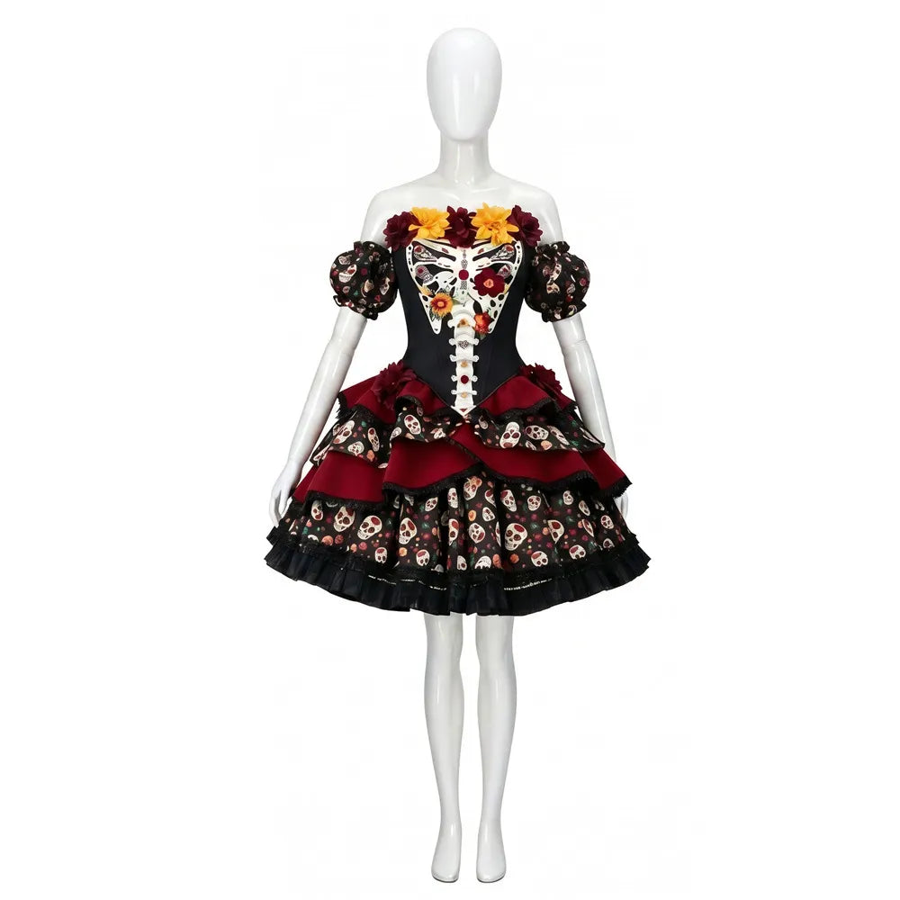 Halloween Zombie Bride Cosplay Costume Party Skeleton Dress Chinese Style Zombie Bloody Cosplay Set