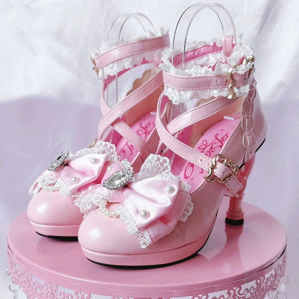 Heisei Yukihime Japanese Unique Heel Lolita Pumps - LolitaEra