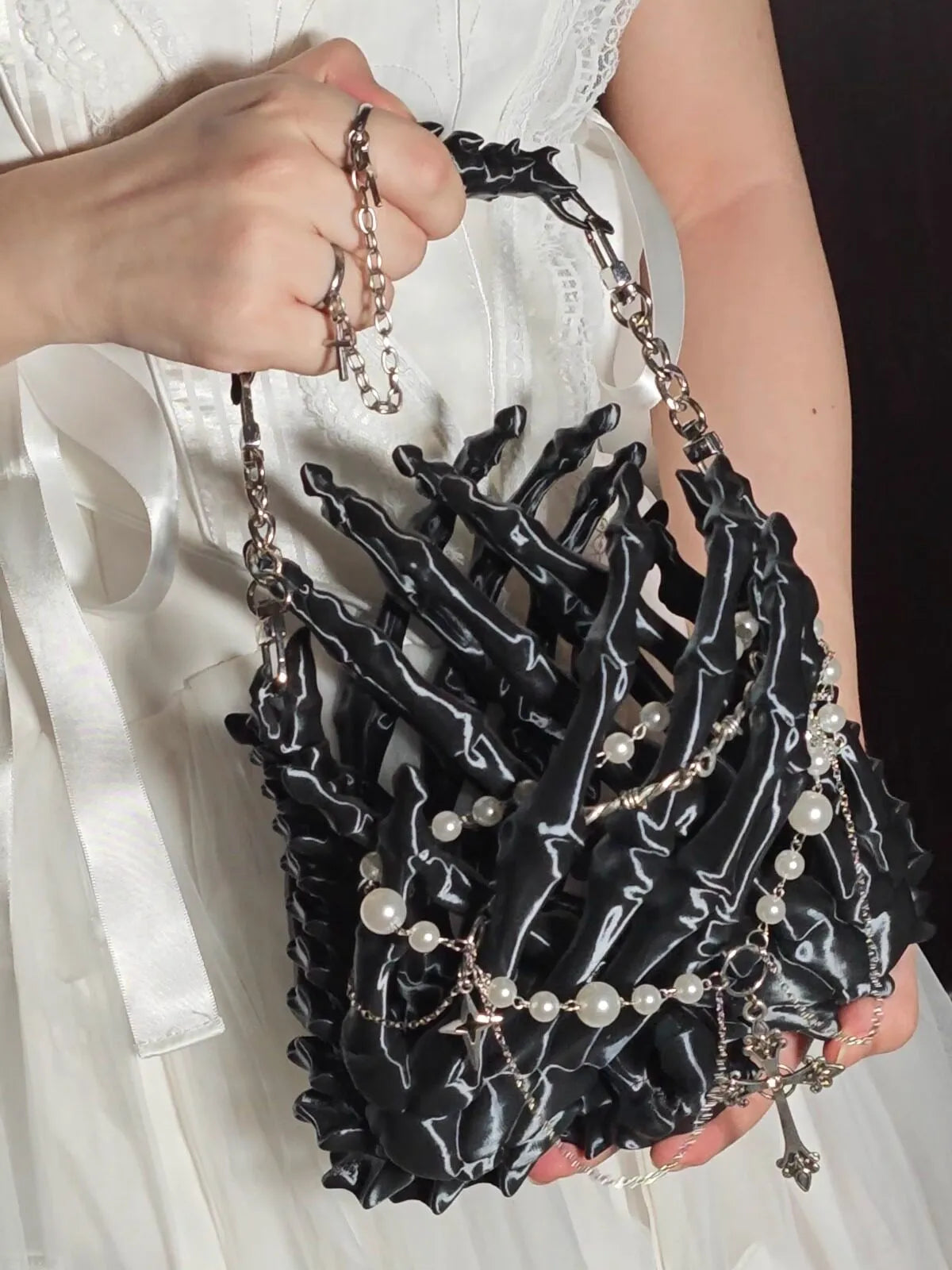 Sacred Relic Unprayed Bone Bag Glitch Reverie Original 3D Printed Handbag