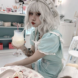 Hooded Kawaii Bowknot Anime Slim - fit T-shirt - LolitaEraPinkSHooded Kawaii Bowknot Anime Slim - fit T-shirt