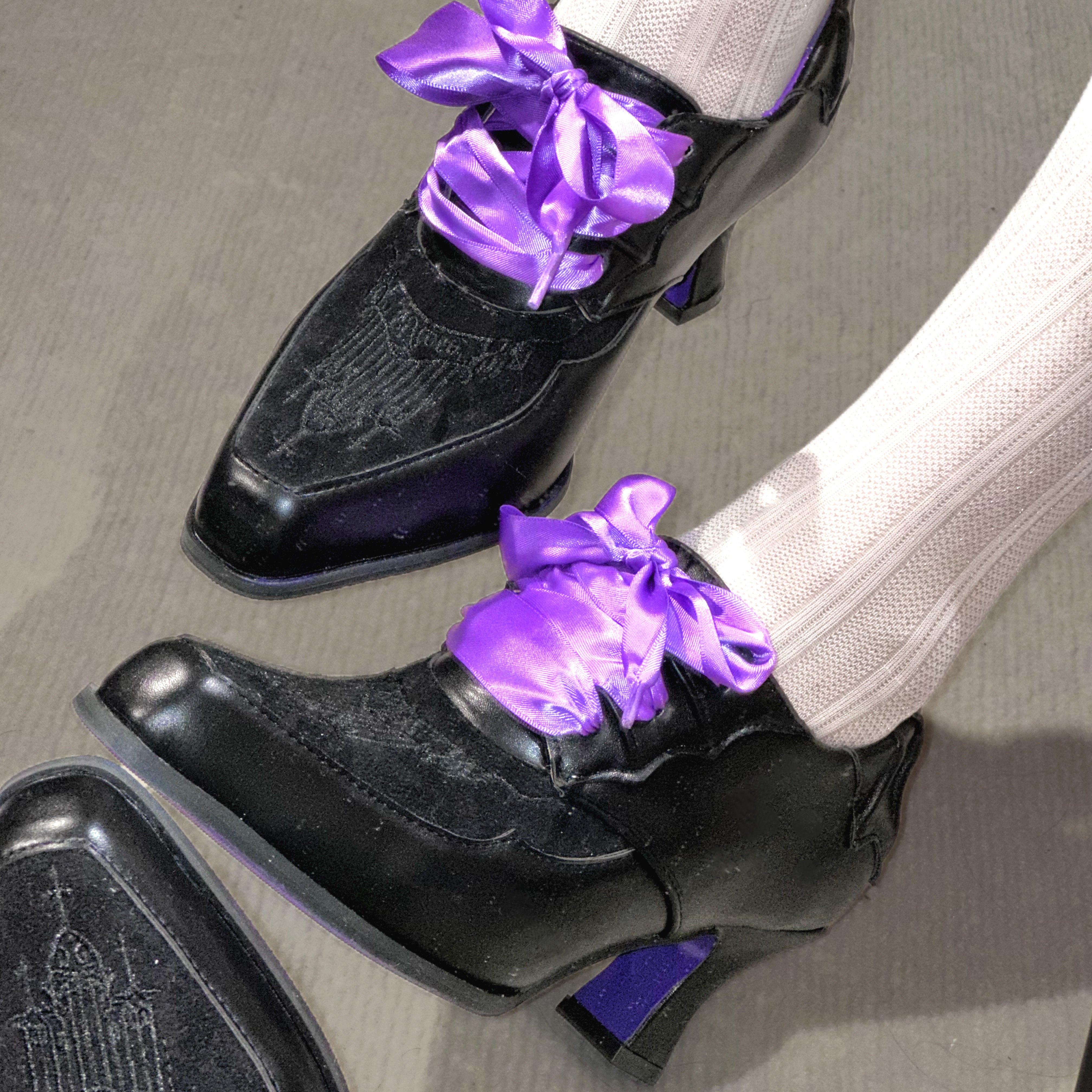 Full Payment Dark Night Pilgrimage Gothic Dark Vampire Retro British Prince Style High-Heeled Women's Shoes Original Design