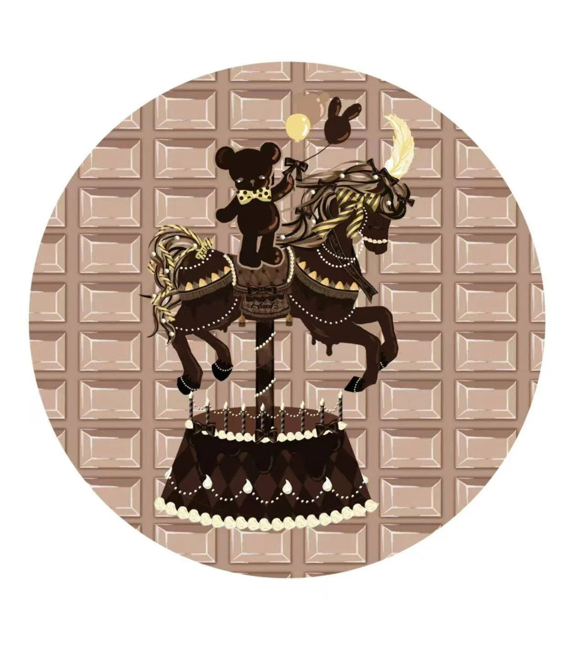 Infanta Chocolate Carousel Cotton Sweet Lolita JSK Dress - LolitaEra
