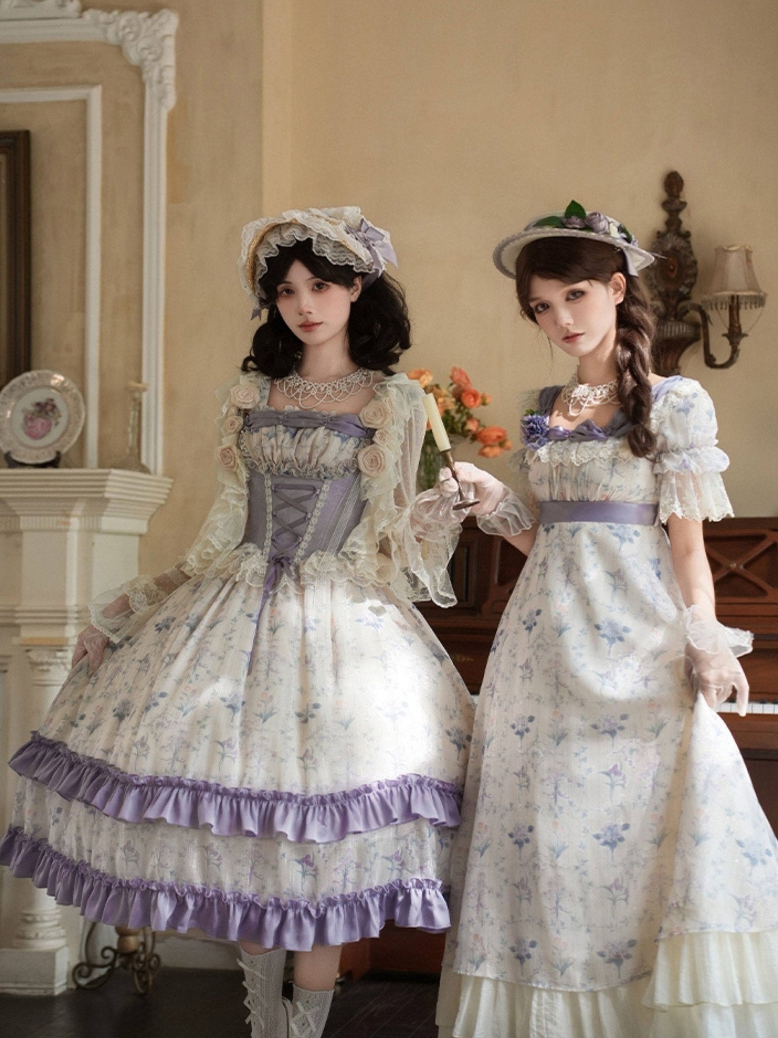 Iris Mood SP Imperial Lolita OP/JSK Twin Dress - LolitaEra