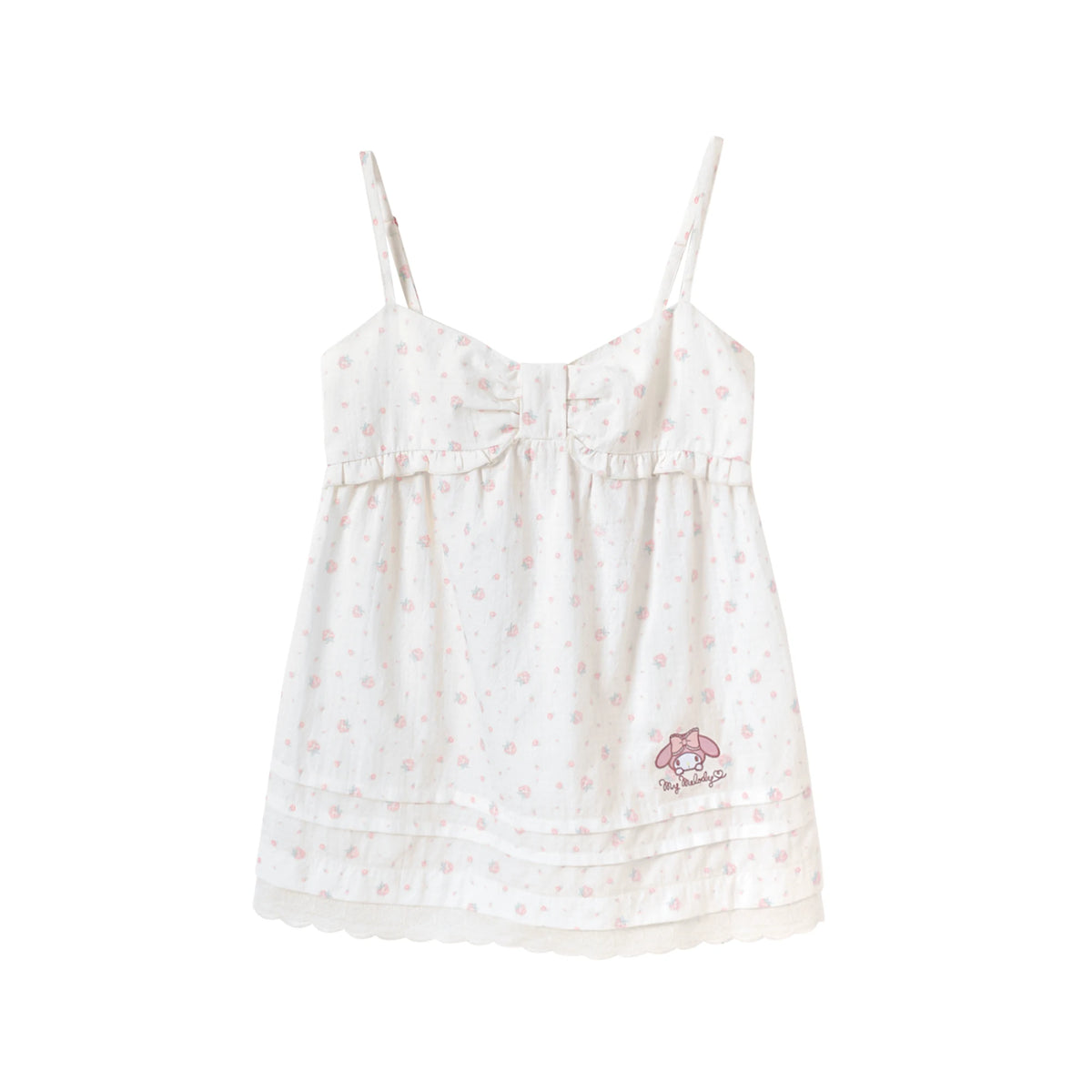 Japanese Style Gentle Knitted Cardigan Pink Floral Cami Dress Set for Women