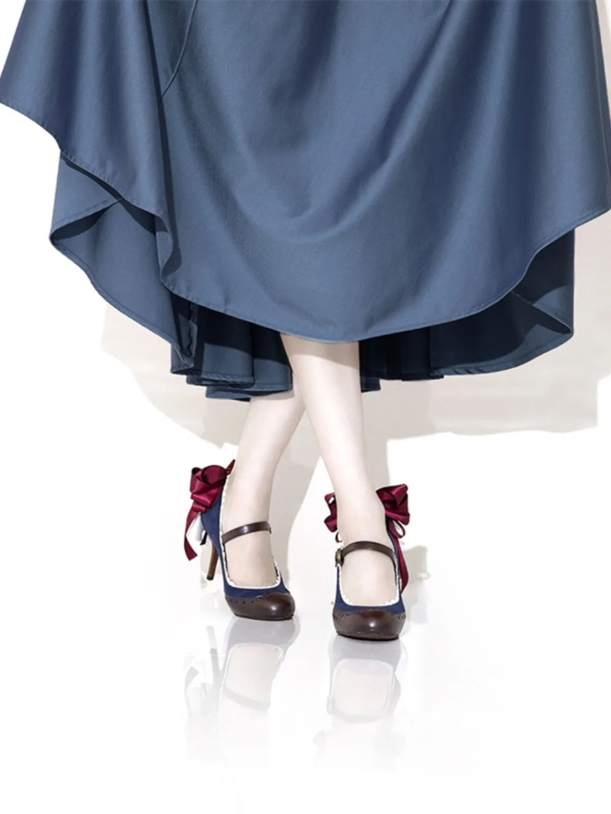 Violet Evergarden Japanese Sweet High Heels Bow Lolita Women's Shoes Round Toe Mary Jane Cla Style