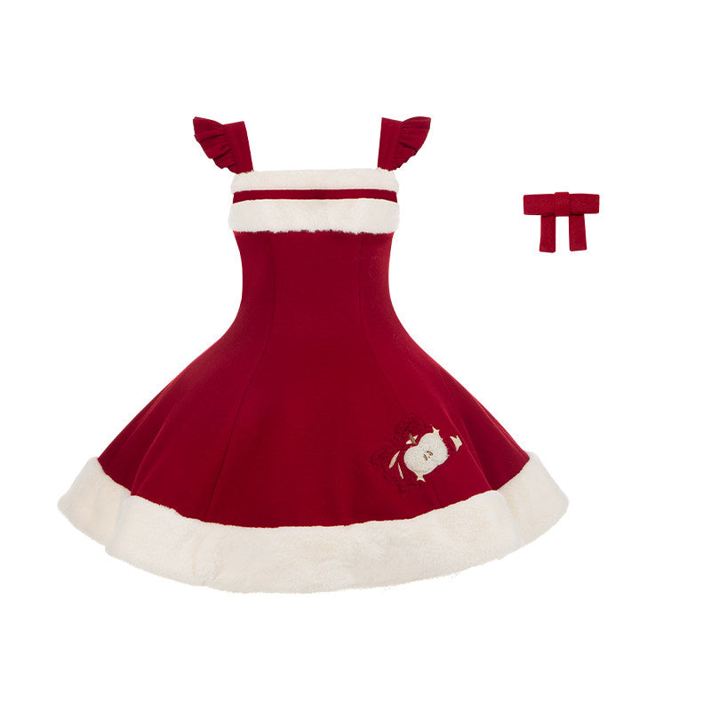 Peace Apple Lolita Christmas New Year Winter Bustier JSK & Cape Set