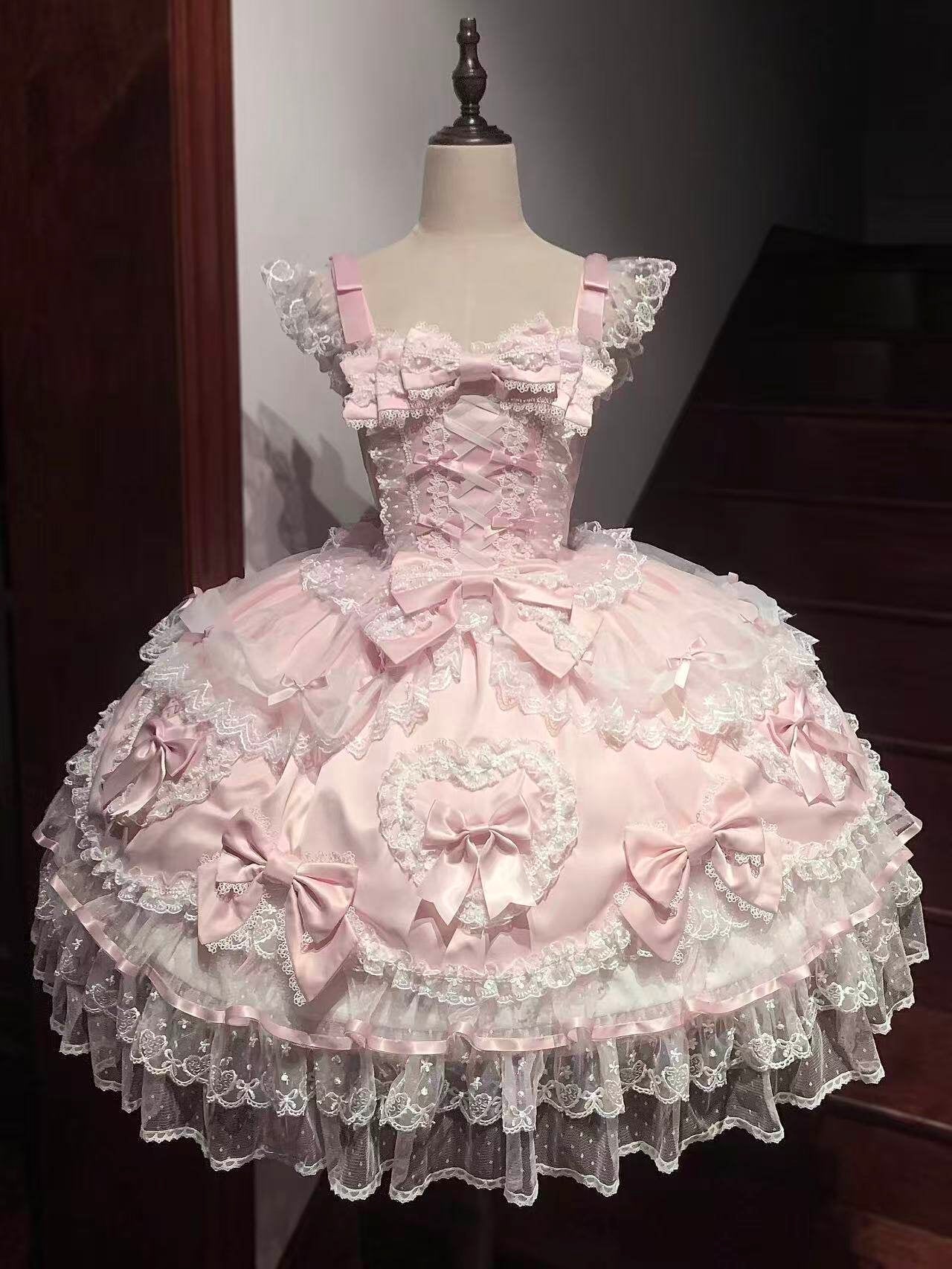 Velvet Sweetheart Lolita Pink JSK Dress