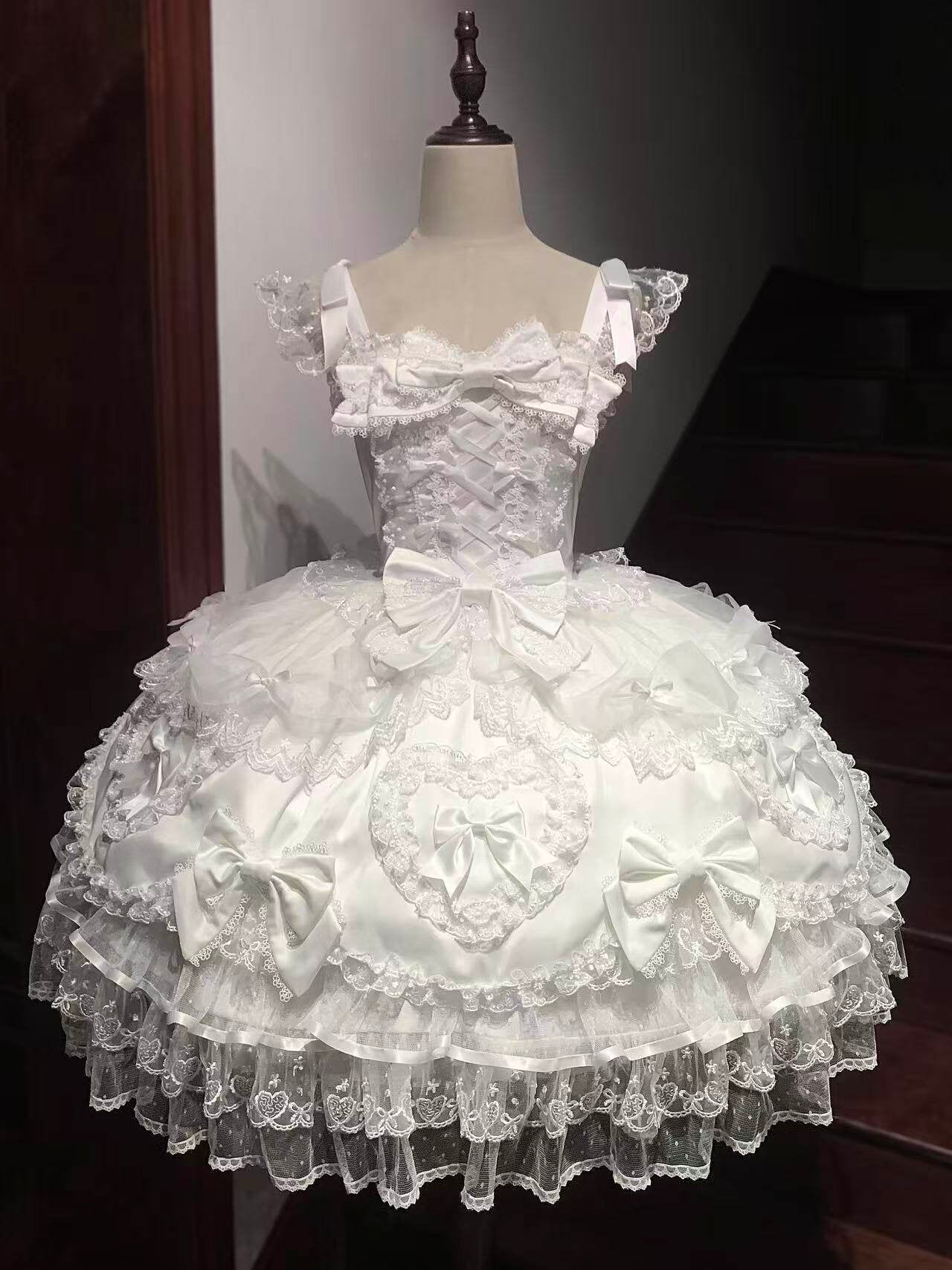 Velvet Sweetheart Lolita White JSK Dress