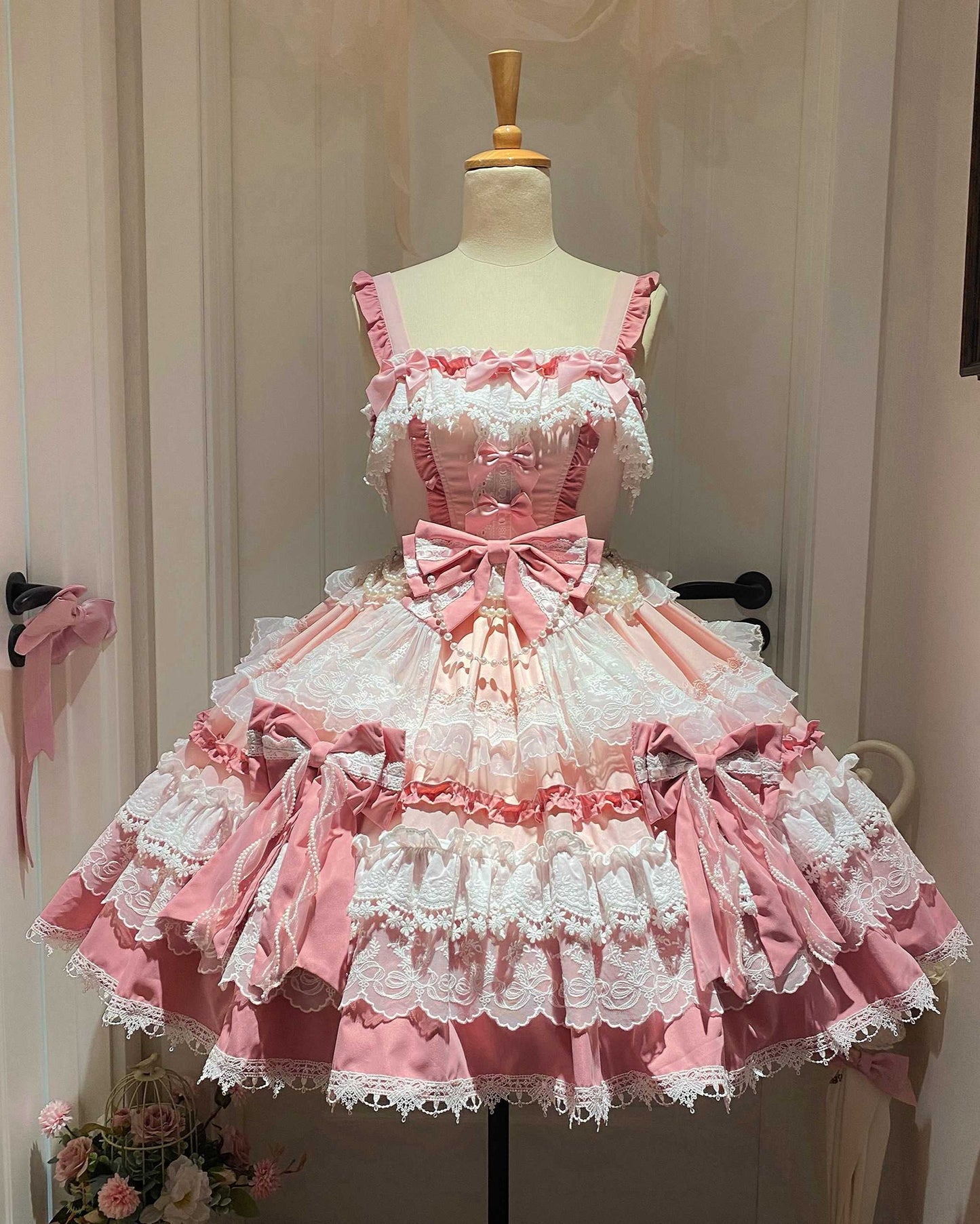 Lolita Doll Like Embroidered Lace JSK Dress LS1019