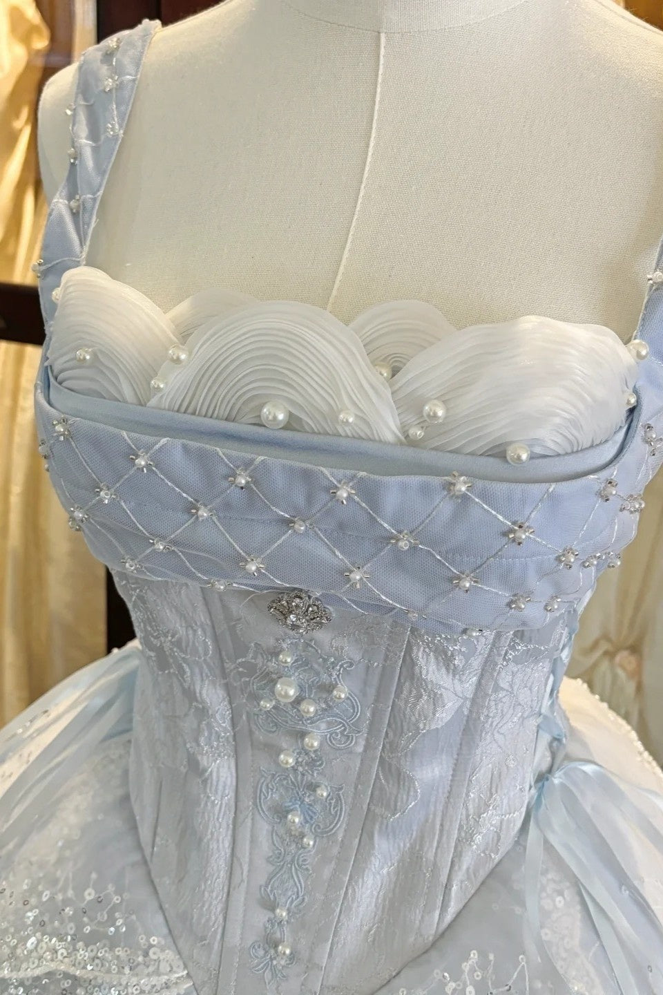 Ocean Series Sky Blue Fish Scale Lolita JSK Set