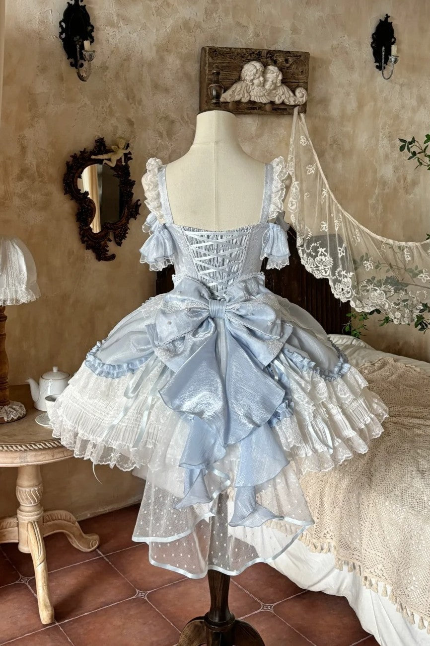 Ocean Series Sky Blue Off-Shoulder Classic Lolita JSK Set