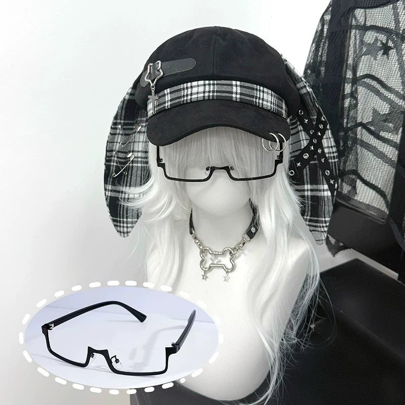 J‑Style Bunny Ear Punk Beret Alt‑Fashion Subculture Hat - LolitaEra
