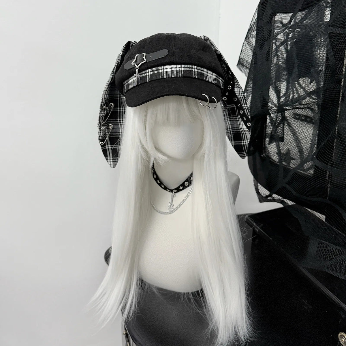 J‑Style Bunny Ear Punk Beret Alt‑Fashion Subculture Hat - LolitaEra