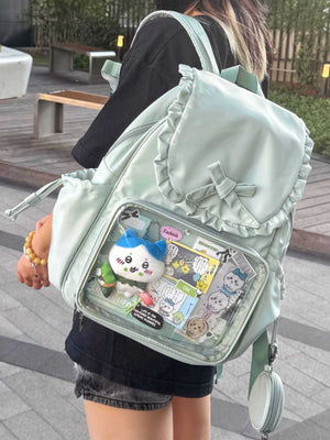 Kawaii Bunny Ear Large - Capacity Backpack Ita Bag 1287 - LolitaEraPinkKawaii Bunny Ear Large - Capacity Backpack Ita Bag 1287