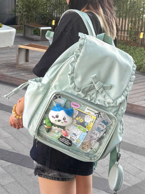 Kawaii Bunny Ear Large - Capacity Backpack Ita Bag 1287 - LolitaEraPinkKawaii Bunny Ear Large - Capacity Backpack Ita Bag 1287