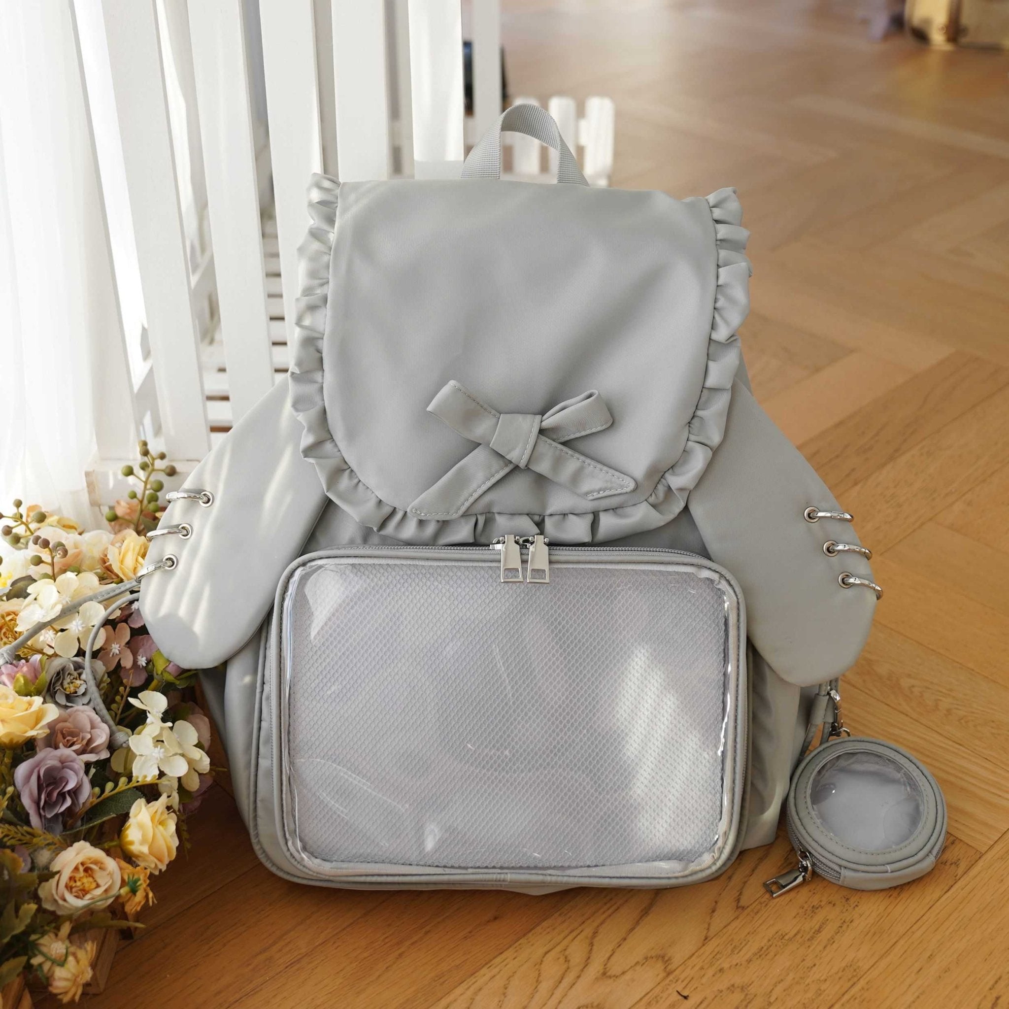 Kawaii Bunny Ear Large - Capacity Backpack Ita Bag 1287 - LolitaEraGrayKawaii Bunny Ear Large - Capacity Backpack Ita Bag 1287