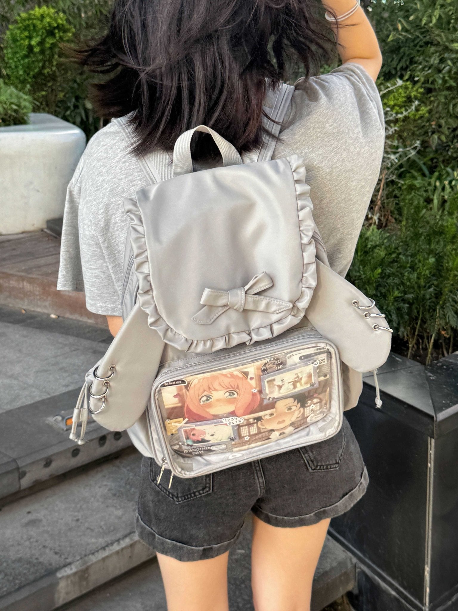 Kawaii Bunny Ear Large - Capacity Backpack Ita Bag 1287 - LolitaEraPinkKawaii Bunny Ear Large - Capacity Backpack Ita Bag 1287