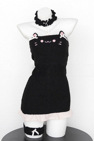 Kawaii Cat Ear Fur Bodycon Mini Skirt - LolitaEraBlackKawaii Cat Ear Fur Bodycon Mini Skirt