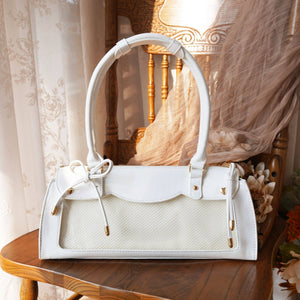 Kawaii Cream - Filled Chocolate Baguette Mini Ita Bag 1286 - LolitaEraWhiteKawaii Cream - Filled Chocolate Baguette Mini Ita Bag 1286