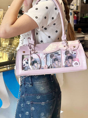 Kawaii Cream - Filled Chocolate Baguette Mini Ita Bag 1286 - LolitaEraWhiteKawaii Cream - Filled Chocolate Baguette Mini Ita Bag 1286