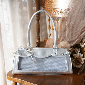 Kawaii Cream - Filled Chocolate Baguette Mini Ita Bag 1286 - LolitaEraSilverKawaii Cream - Filled Chocolate Baguette Mini Ita Bag 1286