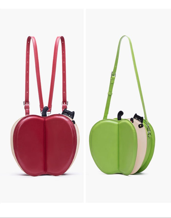 Kawaii Flip - Flap Apple Backpack - LolitaEraGreenKawaii Flip - Flap Apple Backpack