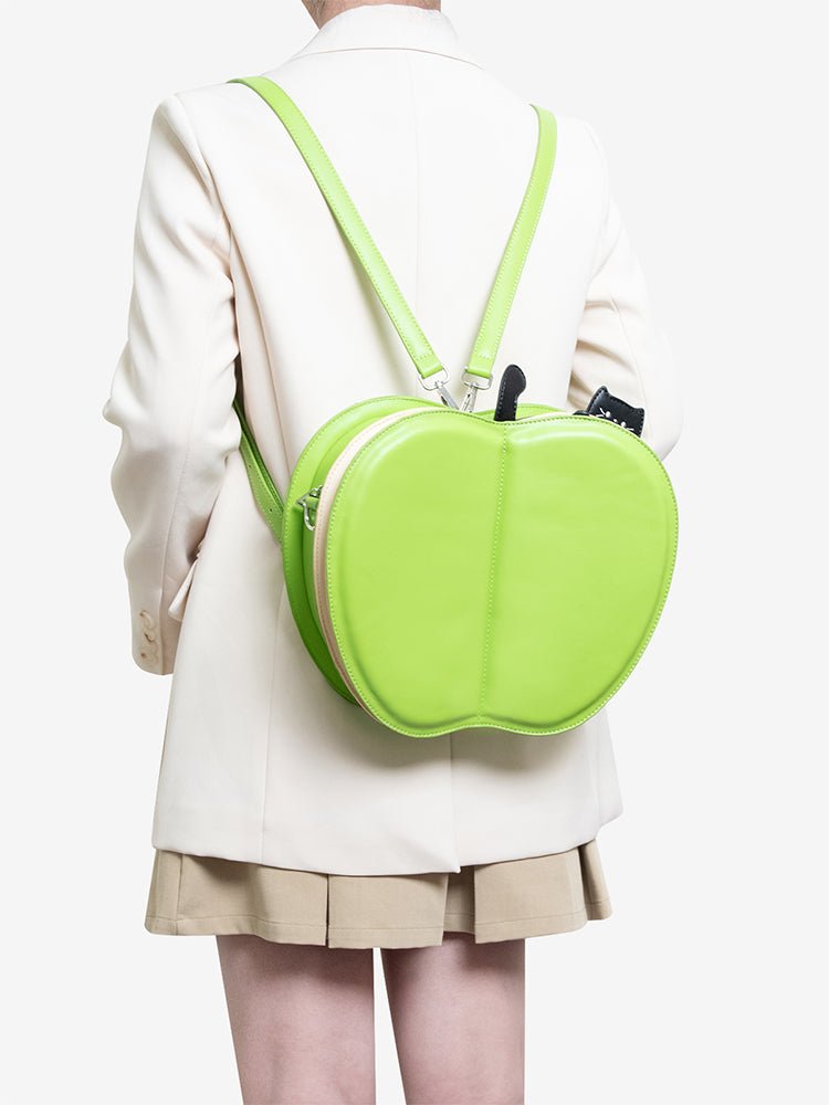 Kawaii Flip - Flap Apple Backpack - LolitaEraGreenKawaii Flip - Flap Apple Backpack