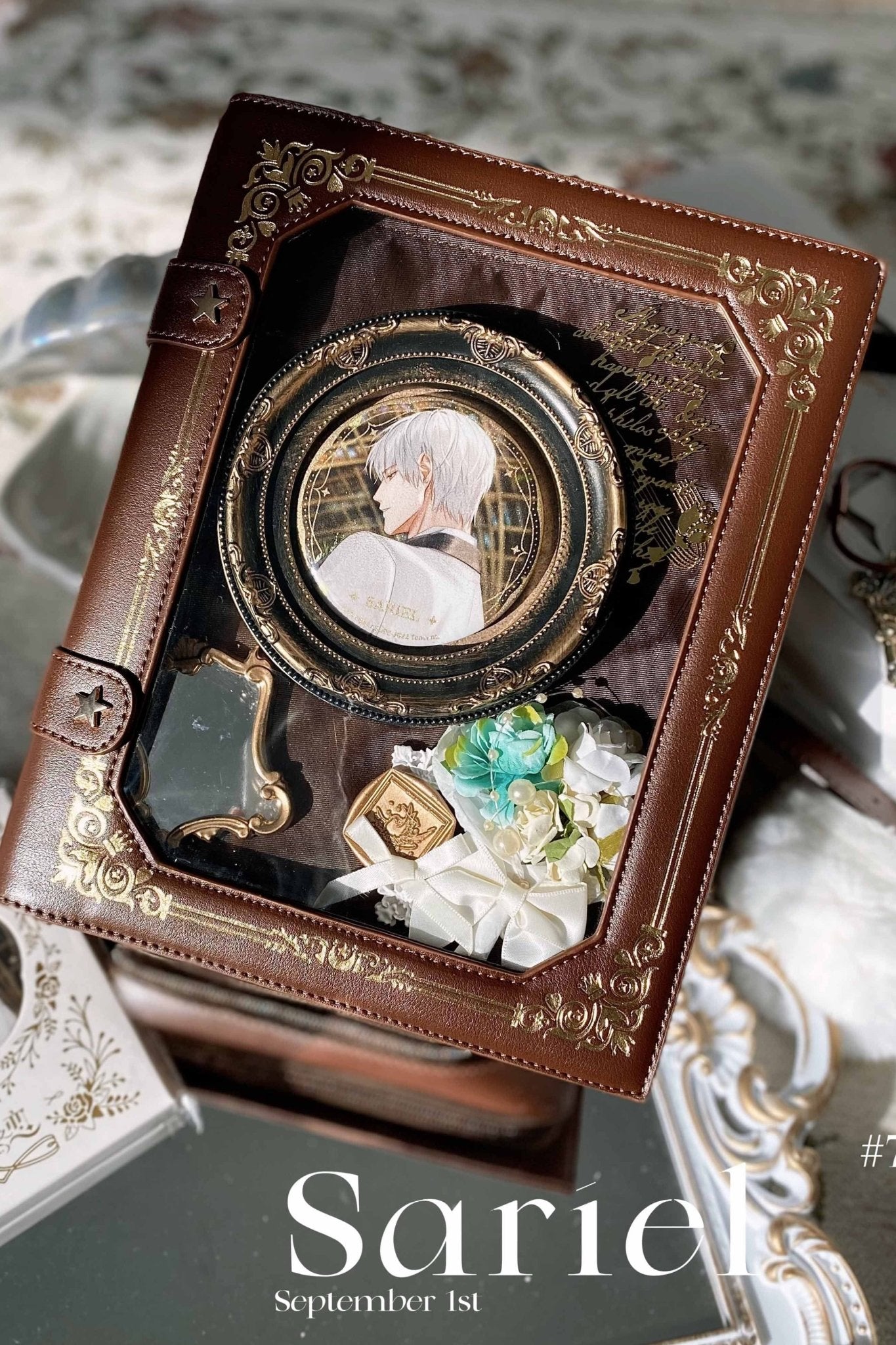 Kawaii Gilded Magic Book Ita Bag 1285 - LolitaEraBeigeKawaii Gilded Magic Book Ita Bag 1285