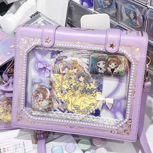 Kawaii Gilded Magic Book Ita Bag 1285 - LolitaEraPurpleKawaii Gilded Magic Book Ita Bag 1285