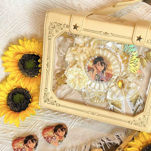 Kawaii Gilded Magic Book Ita Bag 1285 - LolitaEraYellowKawaii Gilded Magic Book Ita Bag 1285