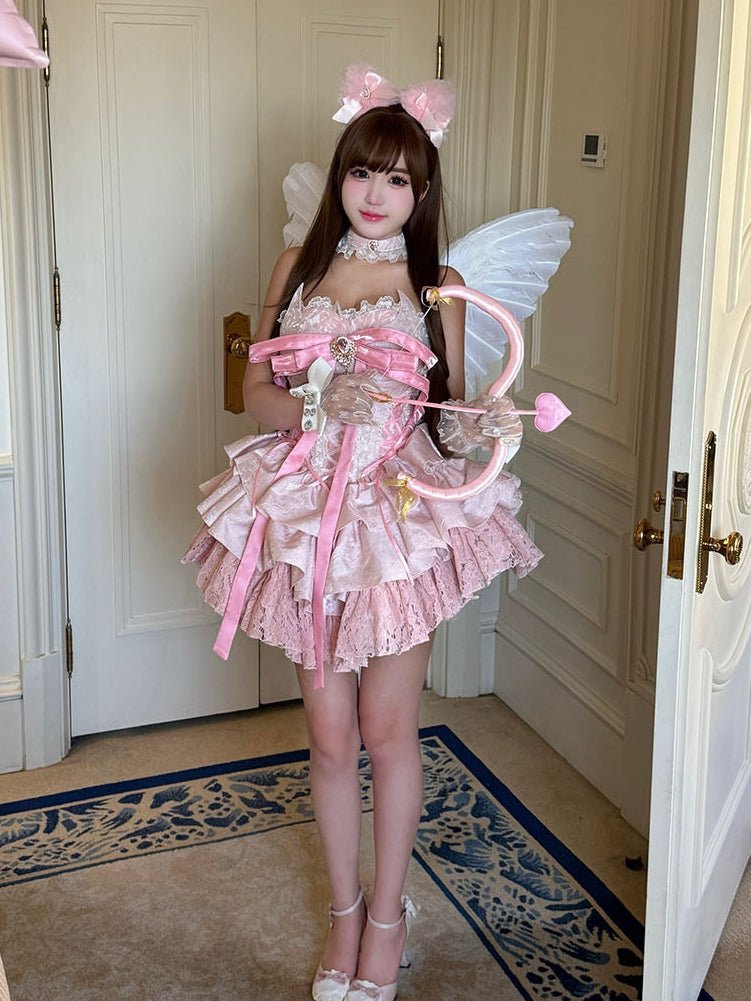 Kitten Lover Pink Dog - Length Ballet Dress - LolitaEraPink DressSKitten Lover Pink Dog - Length Ballet Dress