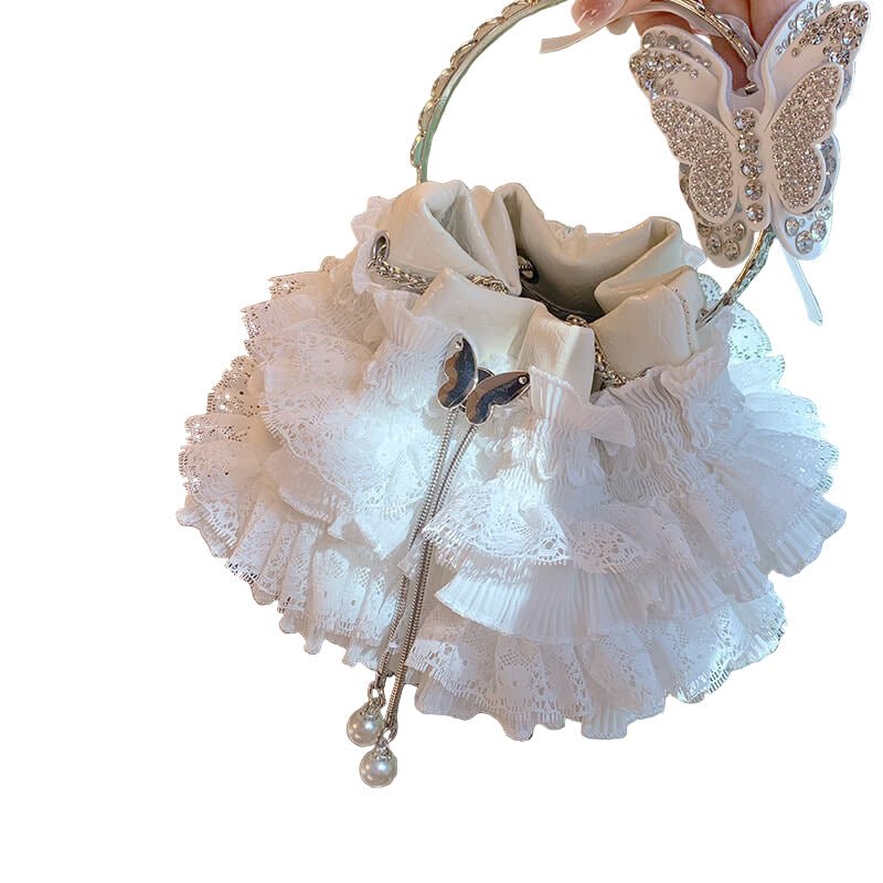 Lace Butterfly Shoulder Bag - LolitaEra