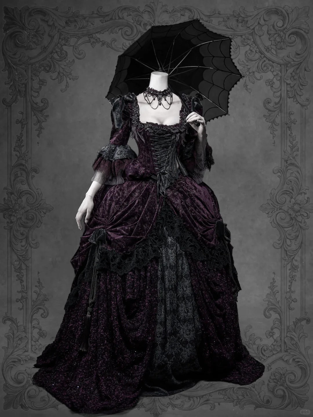 Legacy of the Departed Gothic Dark Drowned Earl Purple Evening Skirt - LolitaEra