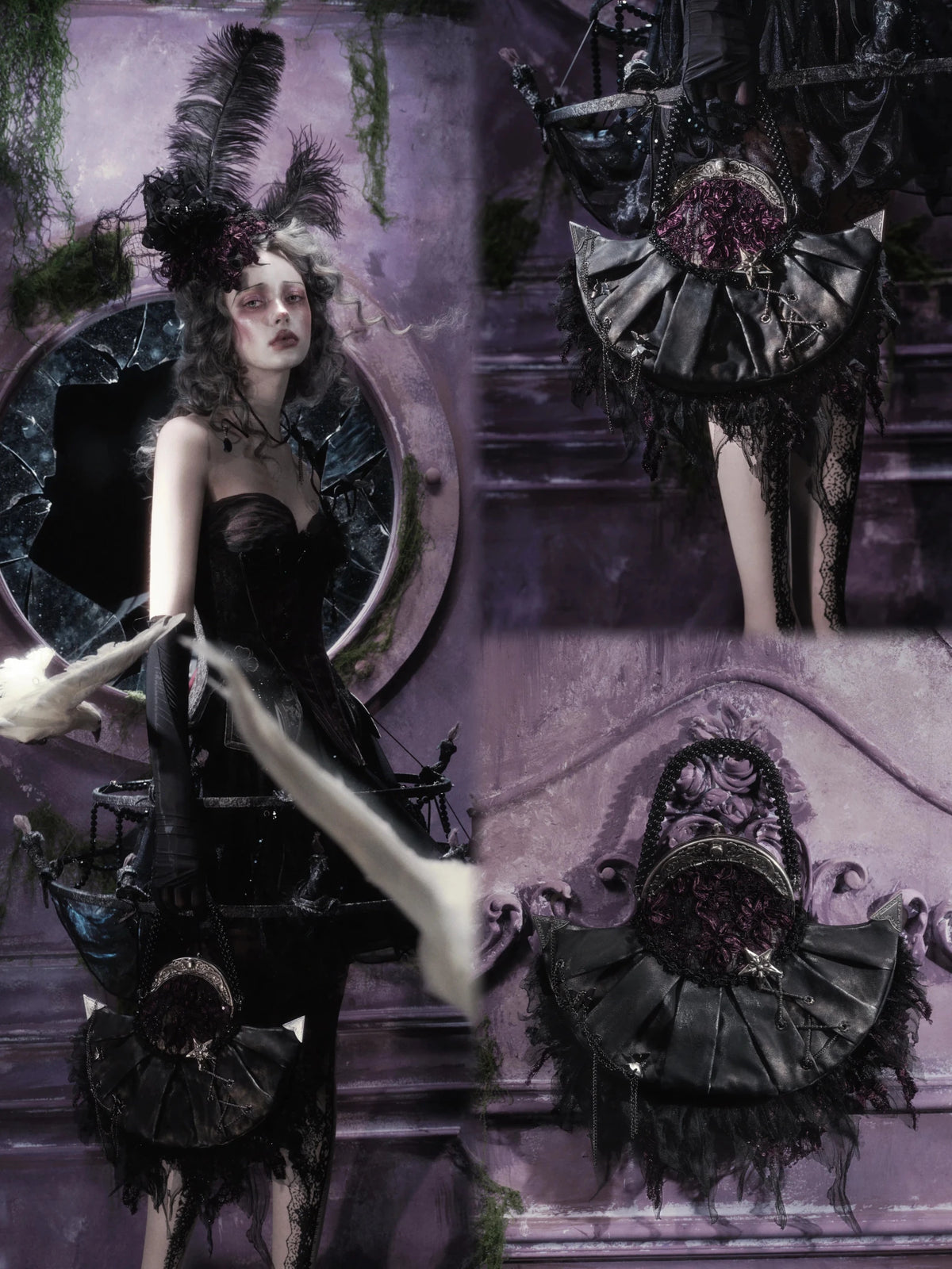Legacy of the Departed Gothic Dark Evening Handbag - LolitaEra